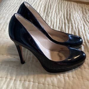 L.K Bennett Black Leather Sledge Pumps